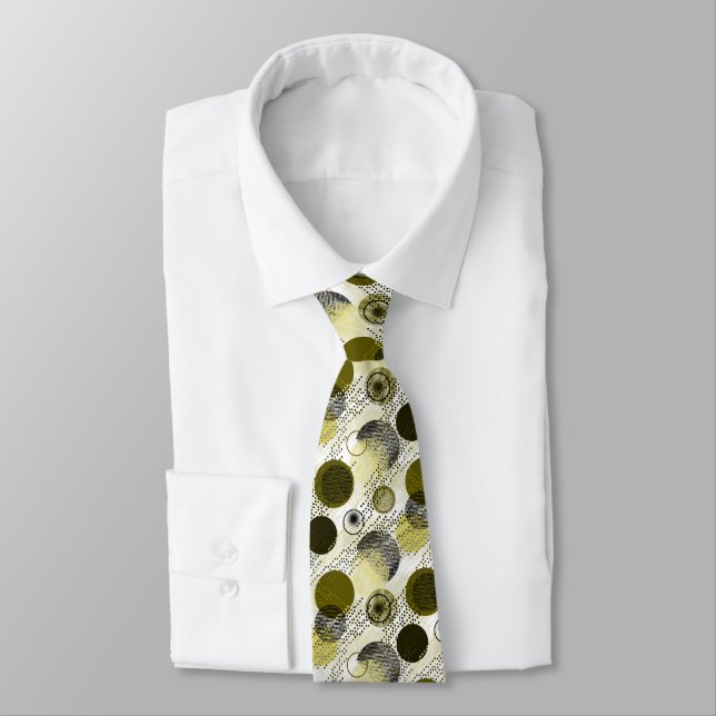 Black, olive peas on a light background tie (Tied)