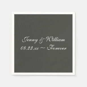 Black Olive Simple One Colour Paper Napkins