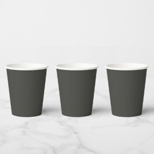Black olive (solid colour) paper cups