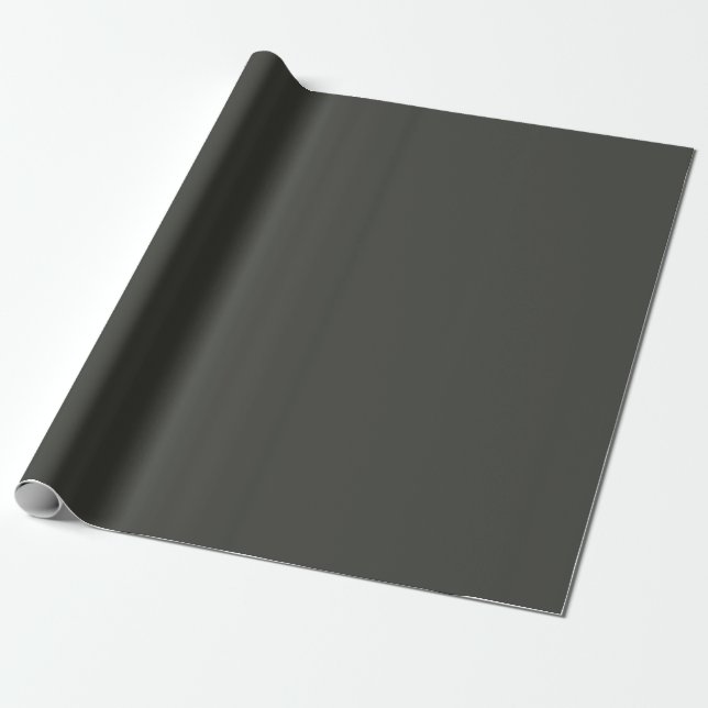 Black Olive Solid Colour Wrapping Paper (Unrolled)