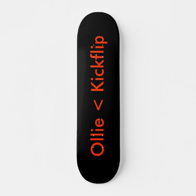 black, Ollie < Kickflip Skateboard (Front)