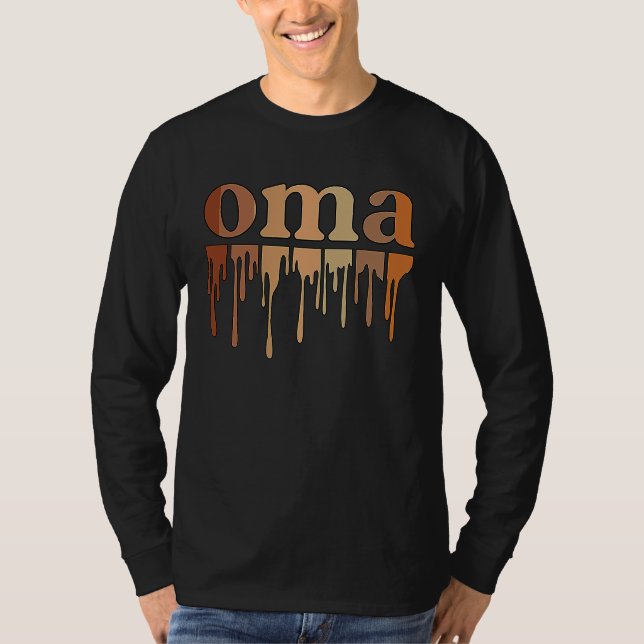 Black Oma Grandmother African American Oma Grandma T-Shirt (Front)