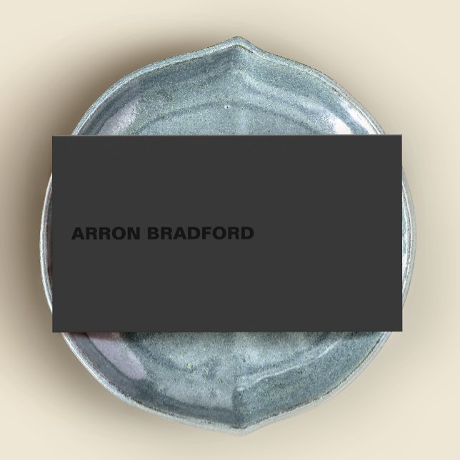 Black on Black Modern Business Card (Creator Uploaded)