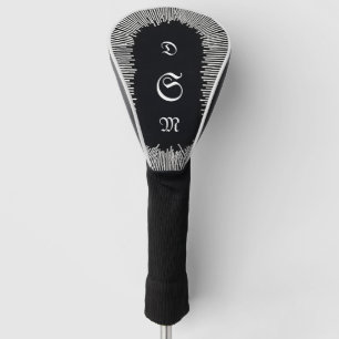 Black on Black Personalised Golf Head Cover