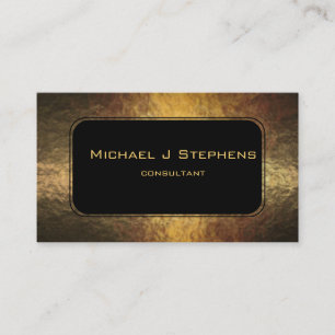 Black on Hammered Gold Business Card
