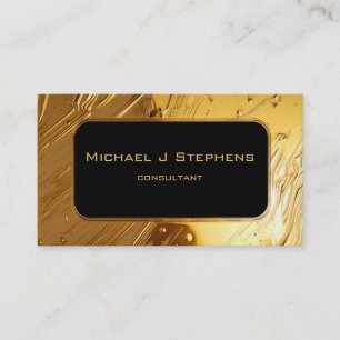 Black on Liquid Gold Business Card