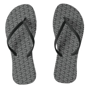 Black on Medium Grey Music Tenor/Alto Clef Jandals