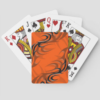 Black on Orange "Smoke" Playing Cards