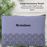 Black on Purple- Arches Glam Large Accessory Pouch