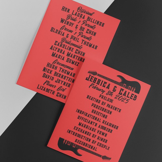 Black on Red Heavy Metal Wedding Programme (Creator Uploaded)