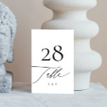 Black on White Calligraphy Modern Wedding Table Number<br><div class="desc">Black on White Calligraphy Modern Wedding Table Number - modern and impressive - part of a collection</div>
