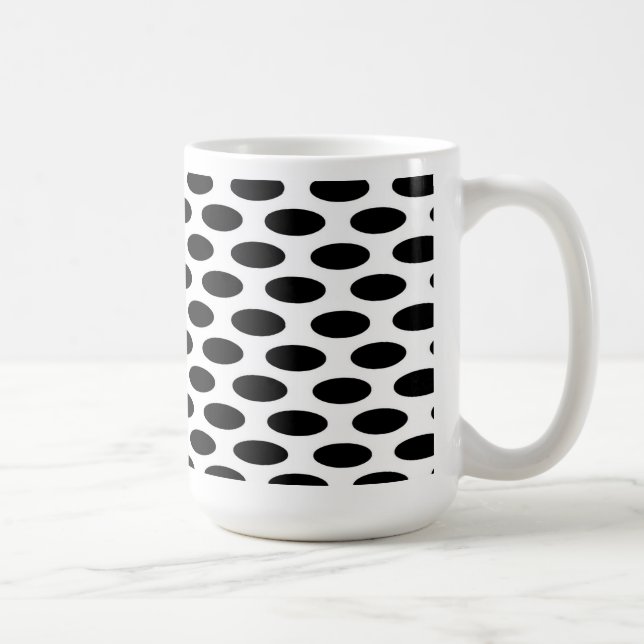 Black On White Dots Coffee Mug (Right)
