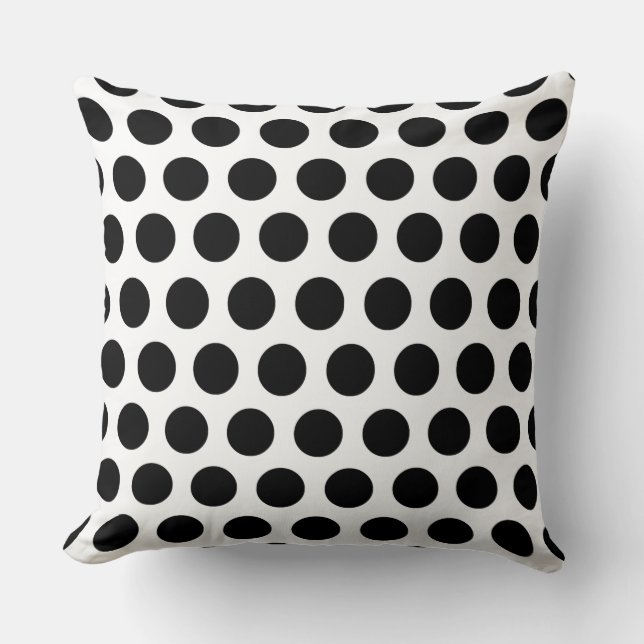 Black On White Dots Cushion (Front)