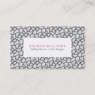 Black On White Modern Pattern Business Card