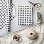 Black on White Nordic Pixel Snowflake Pattern Wrapping Paper<br><div class="desc">A classic winter motif of the knit fair isle sweater gets a modern twist with this pixelated snowflake pattern in sleek black and white. Wrap your holiday gifts in a warm and cheery wrapping paper to bring those Christmas holiday vibes to friends and family. If you're looking for a custom...</div>