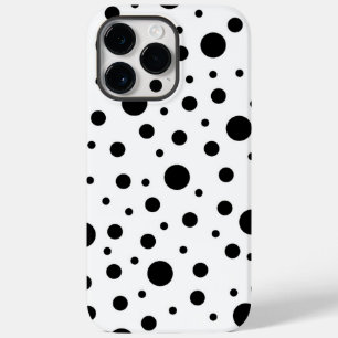 Black on White Polka Dot Pattern  Case-Mate iPhone 14 Pro Max Case