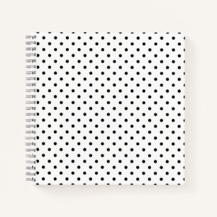 Black On  White Polka Dots  Notebook