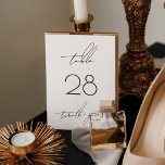Black on White Script Stylish Wedding Table Number<br><div class="desc">Black on White Script Stylish Wedding Wedding Table Number - modern and impressive - part of a collection</div>