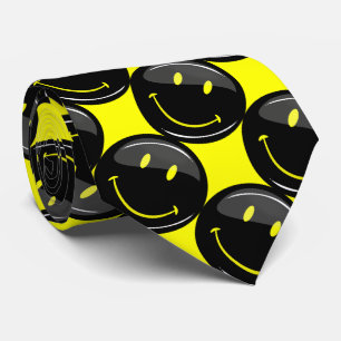 Black on Yellow Patterned Tie