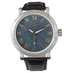 Black Opal Style Dial Wrist Watch