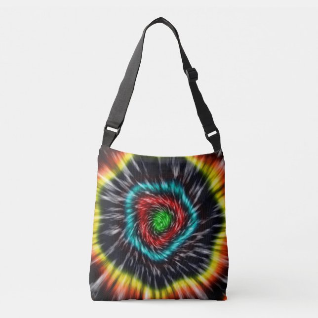 Black Opal Tie Dye,   Crossbody Bag (Front)