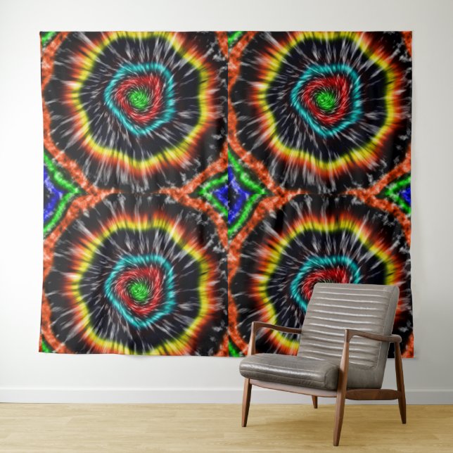 Black Opal Tie Dye,   Tapestry (In Situ (Horizontal))