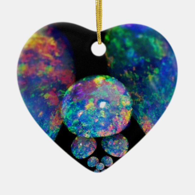 Black Opals Extradinair Gifts by Sharles Ceramic Tree Decoration (Front)