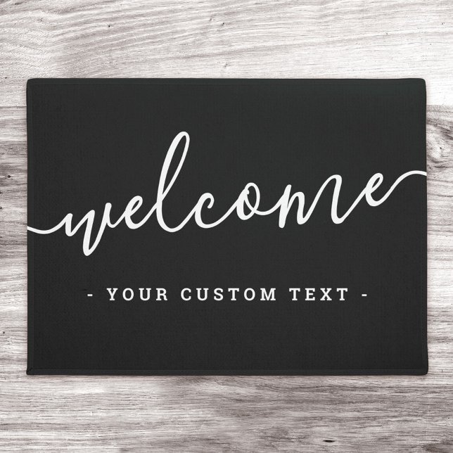 Black or any colour custom text welcome doormat (Creator Uploaded)