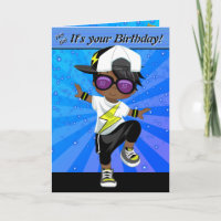 Black or Brown Boys Hip Hop Happy Birthday