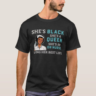 Black Or Nurse Proud Afro Queen Women T-Shirt