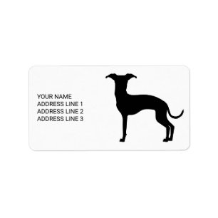 Black (Or Your Colour) Iggy Silhouette With Text Label
