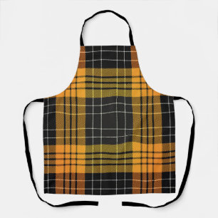 Black Orange Autumn Fall Halloween Plaid Apron