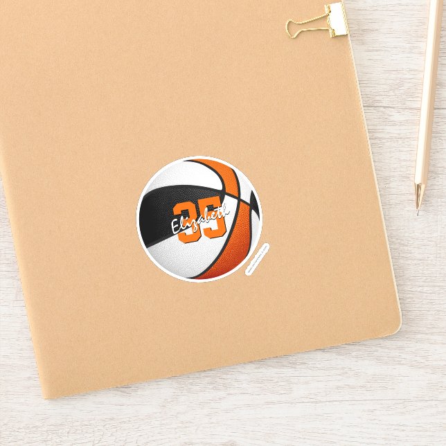 black orange basketball team party favours (Notebook)