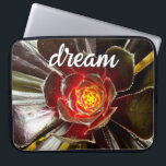 Black Orange Cactus Succulent Photo Dream Script Laptop Sleeve<br><div class="desc">Cacti thrive in the harshest of desert conditions. Dream of sunny days and the peaceful atmosphere of a summer’s garden whenever you use this stunning photography neoprene laptop sleeve. This laptop sleeve comes in three sizes: 15", 13", and 10”. Makes a great gift for someone special! You can easily personalise...</div>