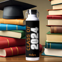 Black Orange Class of 2024 Personalised Graduation
