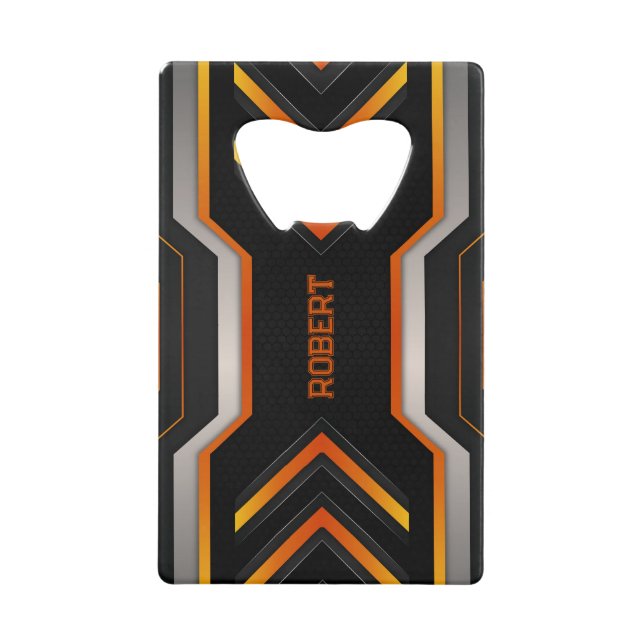 Black & Orange Gaming Background Monogram (Front)