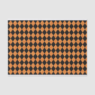 BLACK & ORANGE GLITTER LOOK HALLOWEEN TISSUE PAPER