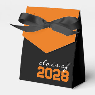 Black & Orange Graduation Favour Boxes