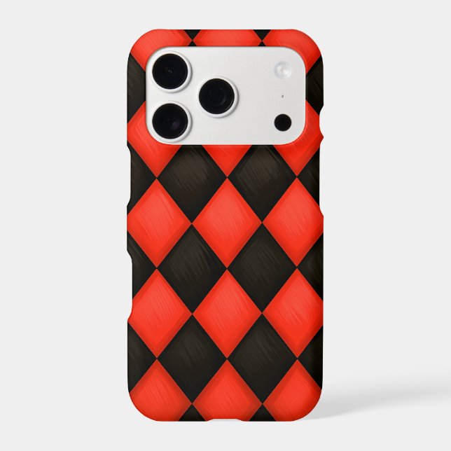 Black Orange Halloween Diamonds Pattern (Back)