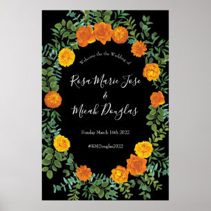 Black & Orange Halloween Gothic Wedding Collection Poster