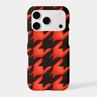 Black Orange Halloween Houndstooth Pattern