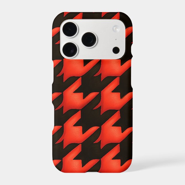 Black Orange Halloween Houndstooth Pattern (Back)