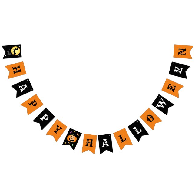 Black & Orange Happy Halloween Banner (All)