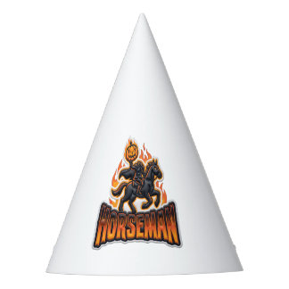 Black Orange Headless Horseman Halloween Party Hat
