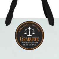 Black Orange Law School Custom Graduation Party