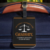 Black Orange Law School Custom Graduation Party