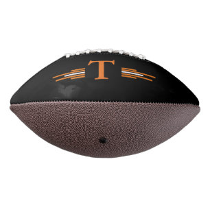 Black Orange Monogram 2 Panel Design Football