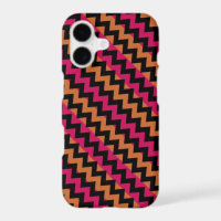 Black Orange Pink Chevron Pattern