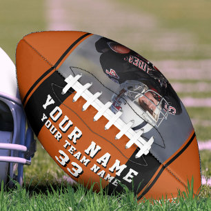 Black Orange Player Name Number Team Photo Football