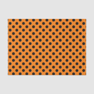 black orange polka dot pattern tissue paper